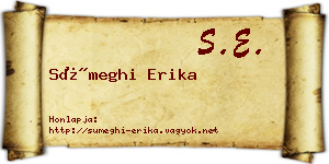 Sümeghi Erika névjegykártya
